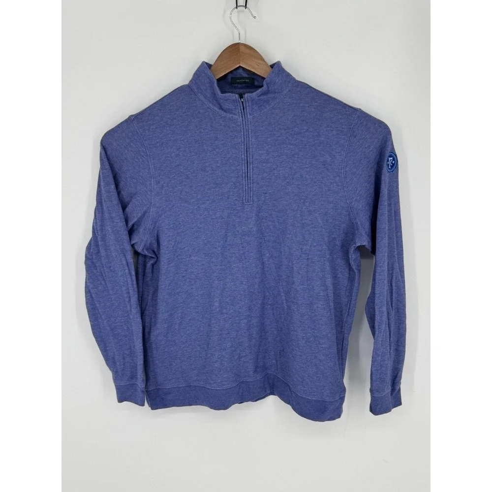 Turtleson 1/4 Zip Pullover Men's Size Large Blue Lightweight Mock Neck Golf K6